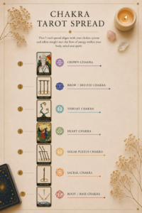 7-card chakra tarot spread layout 