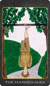 The Hanged Man tarot card from the Simply Tarot deck